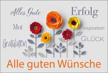  - Grusskarten für Firmen - auf Wunsch mit Eindruck erhältlich - Glückwunsch - IND.ALLG.GLÜCKWUNSCHKARTE