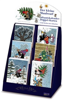 Maulwurf Adventskalender-Karten-Display