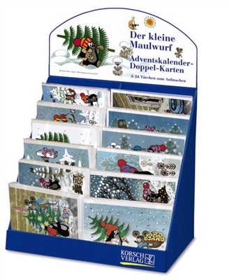 Maulwurf Adventskalender-Karten-Display