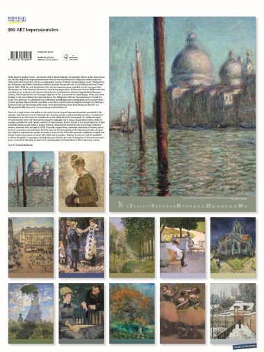  - Werbekalender - mit Ihrem Firmenlogo - Kunstkalender - Ind. Kal. Big Art Impressionisten