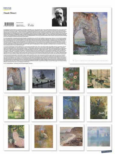  - Werbekalender - mit Ihrem Firmenlogo - Kunstkalender - Ind. Kal. Claude Monet