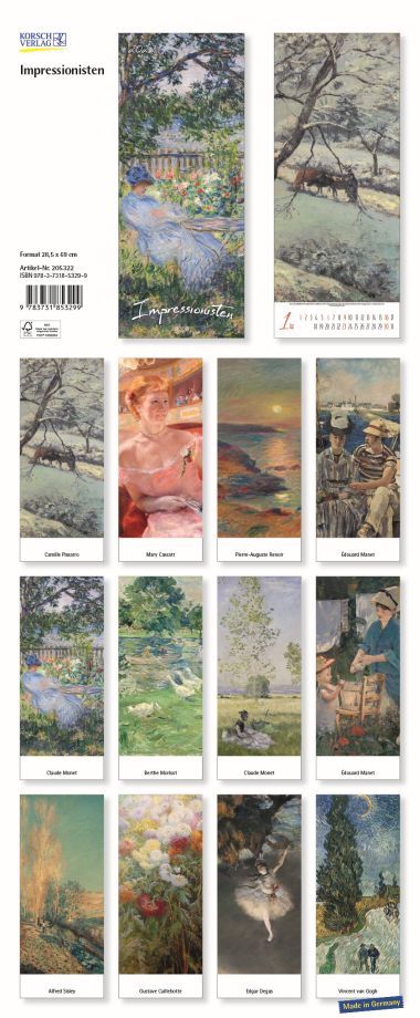  - Werbekalender - mit Ihrem Firmenlogo - Kunstkalender - Ind. Kal. Impressionisten