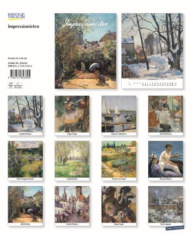  - Werbekalender - mit Ihrem Firmenlogo - Kunstkalender - Ind. Kal. Impressionisten