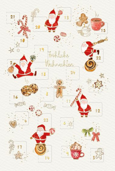  - Adventskalender - Adventskalender-Karten - Adventskalender Karte