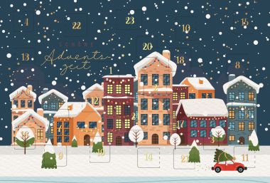  - Adventskalender - Adventskalender-Karten - Adventskalender Karte quer