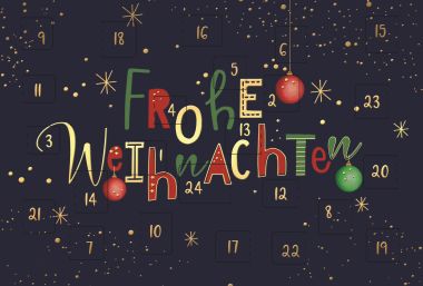  - Adventskalender - Adventskalender-Karten - Adventskalender Karte quer