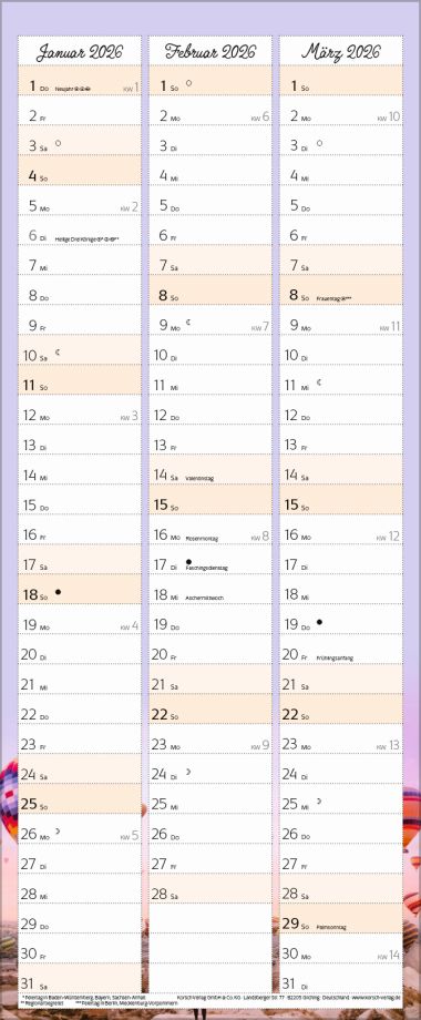  - Kalender - Familienkalender - Familienplaner mit Fotos und Zitaten