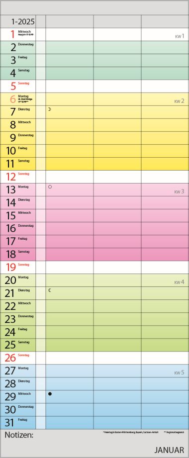 - Kalender - Familienkalender - Farbenspiel - Planer für 2