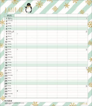  - Kalender - Familienkalender - Multiplaner - Time for glamour