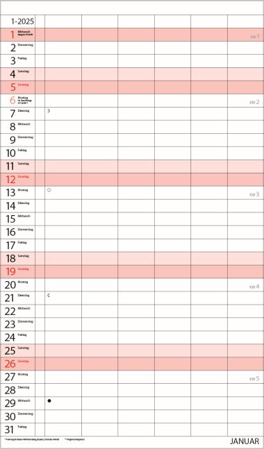  - Kalender - Familienkalender - XL Familienplaner