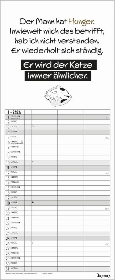  - Kalender - Familienkalender - Visual Words Timer für 2