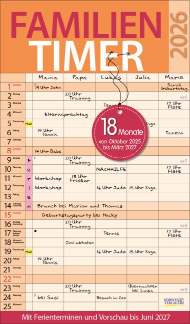 Familientimer - 18 Monate