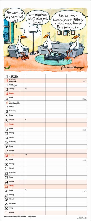 - Kalender - Familienkalender - Chilling for 2