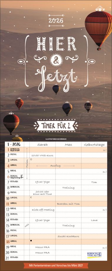 Hier und jetzt Timer für 2