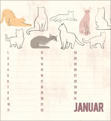  - Kalender - Geburtstagskalender - Geburtstagskalender Cats