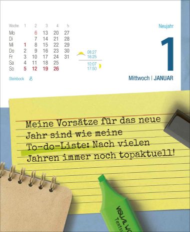  - Kalender - Tages-Abreisskalender - Visual Words Office