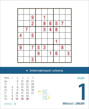  - Kalender - Tages-Abreisskalender - Profi Sudoku