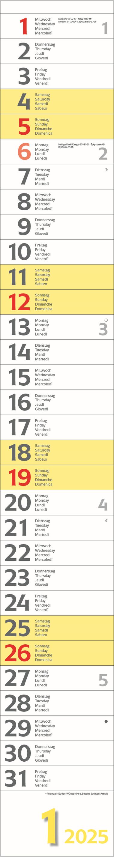  - Kalender - Office Kalender - Super Long