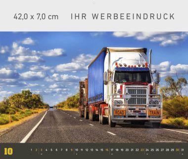  - Werbekalender - mit Ihrem Firmenlogo - Hobby/Freizeit/Humor - Ind. Kal. Trucks on the Road