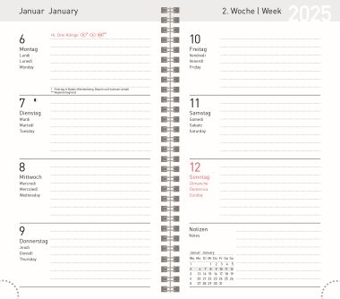  - Agenden / Booklets - Agenden/Planer - wfa Wochentimer Small malve