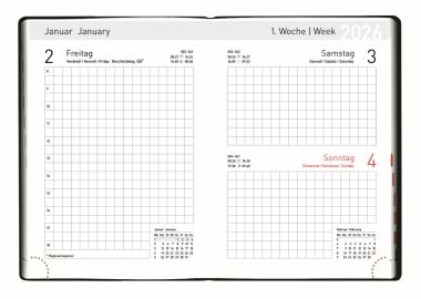  - Agenden / Booklets - Agenden/Planer - Handwerker-Kalender PVC schwarz