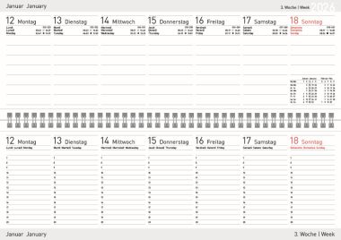  - Agenden / Booklets - Agenden/Planer - Tischquerkalender "Flowers"