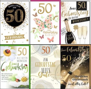  - Allgemeine Kollektion-Hauptdevisen - Geburtstag Zahlen/Drehzahlen - Geburtstag 50.