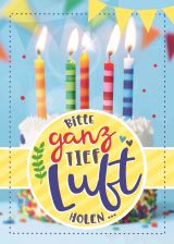 Musikkarten Geburtstag "Kerze"