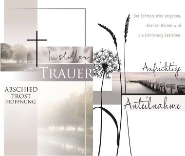  - Allgemeine Kollektion-Hauptdevisen - Trauer - wfa Trauer 10 x 17 cm