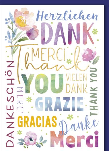  - Allgemeine Kollektion-Randdevisen - Dank / Dank Beutel - Dank A5