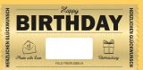 Gutschein "Happy Birthday" Din Lang