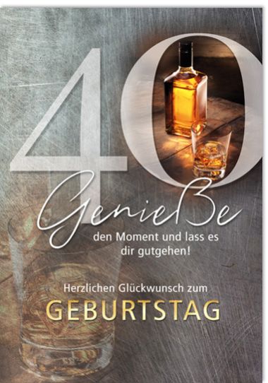  - Allgemeine Kollektion-Hauptdevisen - Jumbo / XL Karten - Geburtstag 40. Jumbo