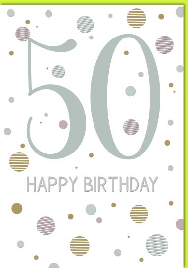  - Allgemeine Kollektion-Hauptdevisen - Jumbo / XL Karten - Geburtstag 50. Jumbo