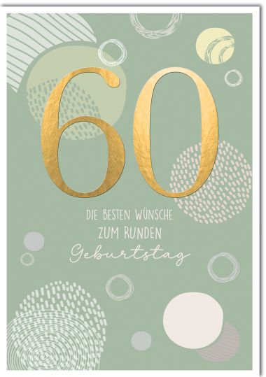  - Allgemeine Kollektion-Hauptdevisen - Jumbo / XL Karten - Geburtstag 60. Jumbo