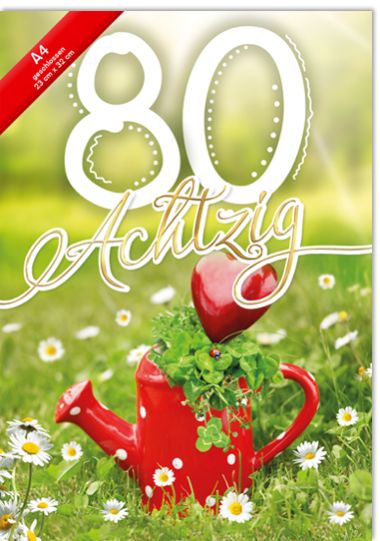  - Allgemeine Kollektion-Hauptdevisen - Jumbo / XL Karten - Geburtstag 80. Jumbo