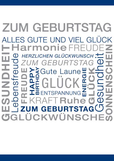  - Allgemeine Kollektion-Hauptdevisen - Jumbo / XL Karten - Geburtstag Jumbo