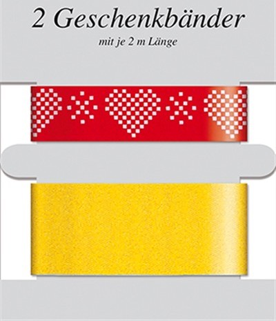  - Geschenkartikel Allgemein - Geschenkbänder - wfa 2 Geschenkbänder gelb