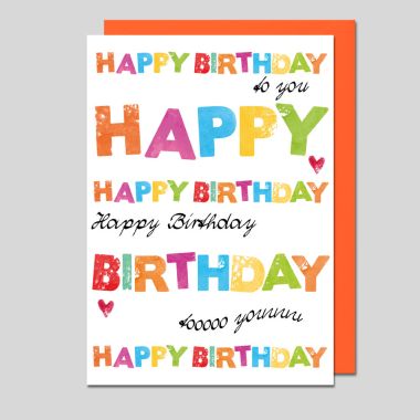  - Allgemeine Kollektion-Randdevisen - Karten mit Klammer - Mini mit Klammer Happy Birthday