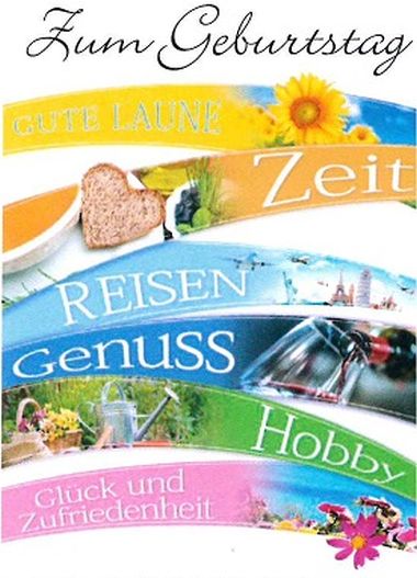  - Allgemeine Kollektion-Randdevisen - Karten mit Klammer - Mini mit Klammer Geburtstag