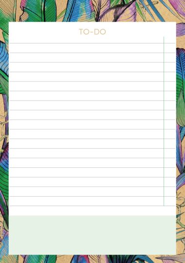  - Geschenkartikel Allgemein - SCHREIBLIEBE - wfa TO-DO Block "Brazil"