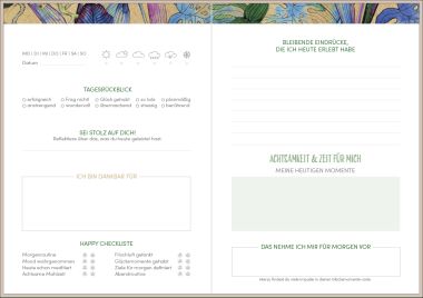  - Geschenkartikel Allgemein - SCHREIBLIEBE - Glückstagebuch-Soft Touch Mint "Brazil"