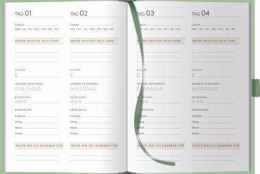  - Geschenkartikel Allgemein - SCHREIBLIEBE - 365 Tage Self-Care Tagebuch "Mint"