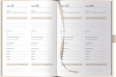  - Geschenkartikel Allgemein - SCHREIBLIEBE - 365 Tage Self-Care Tagebuch "Sand"