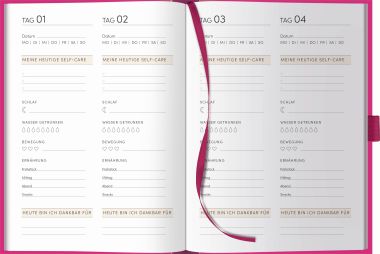  - Geschenkartikel Allgemein - SCHREIBLIEBE - 365 Tage Self-Care Tagebuch "Fuchsia"