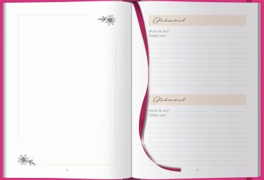  - Geschenkartikel Allgemein - SCHREIBLIEBE - Glücksmomente "Fuchsia"
