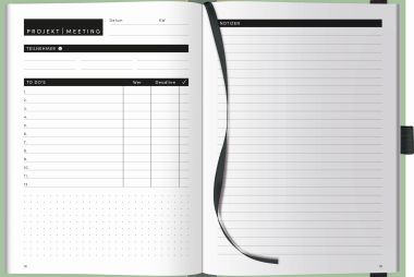 - Geschenkartikel Allgemein - SCHREIBLIEBE - Projekt-Meeting Planer "Mint"