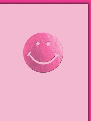  - Allgemeine Kollektion-Hauptdevisen - Blanco 12 x 17 cm - Blanco - Smiley pink