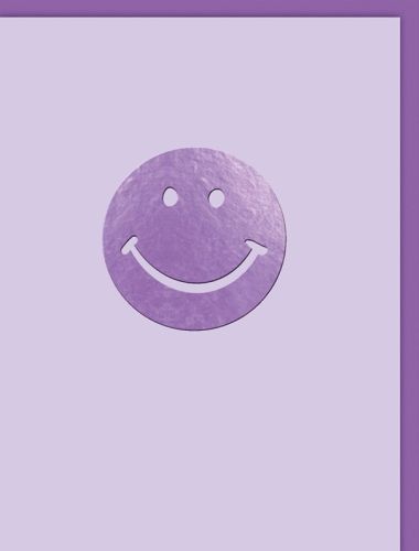  - Allgemeine Kollektion-Hauptdevisen - Blanco 12 x 17 cm - Blanco - Smiley violett
