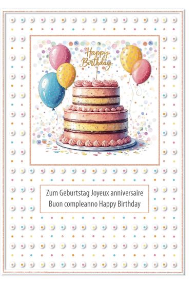  - Allgemeine Kollektion-Hauptdevisen - Geburtstag - KK hoch Geburtstag mehrsprachig