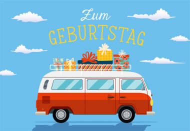  - Allgemeine Kollektion-Hauptdevisen - Geburtstag - Midi quer "Zum Geburtstag"